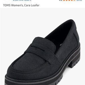 TOMS Women's Black Suede Loafers